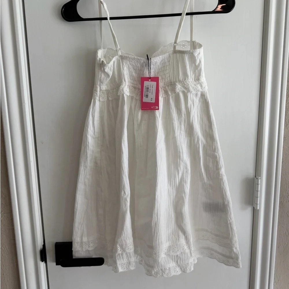 White Lace-Trim Dress size XS NWT - Picture 4 of 6